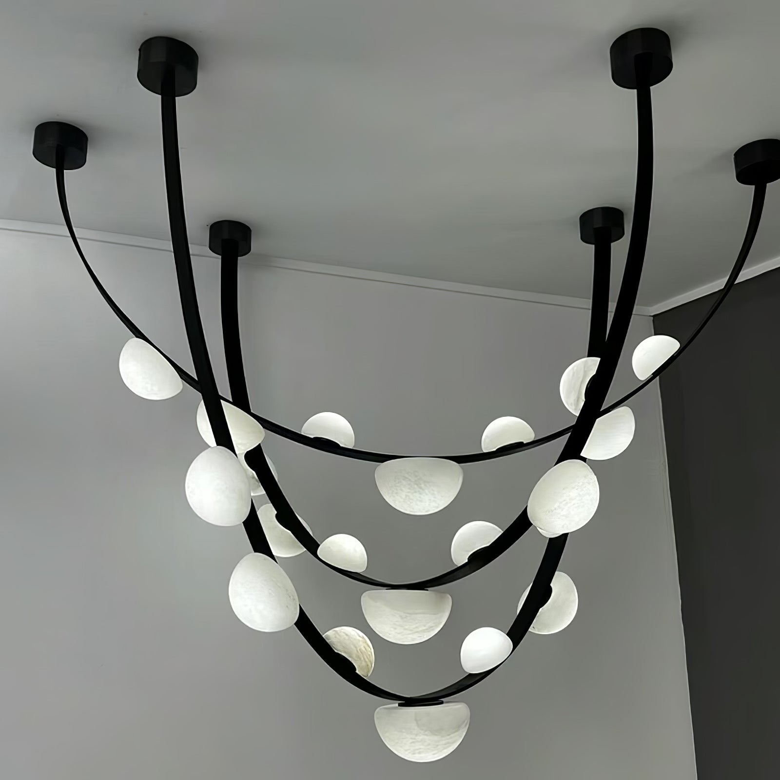 Evcaria Lustre Moderne en Albâtre