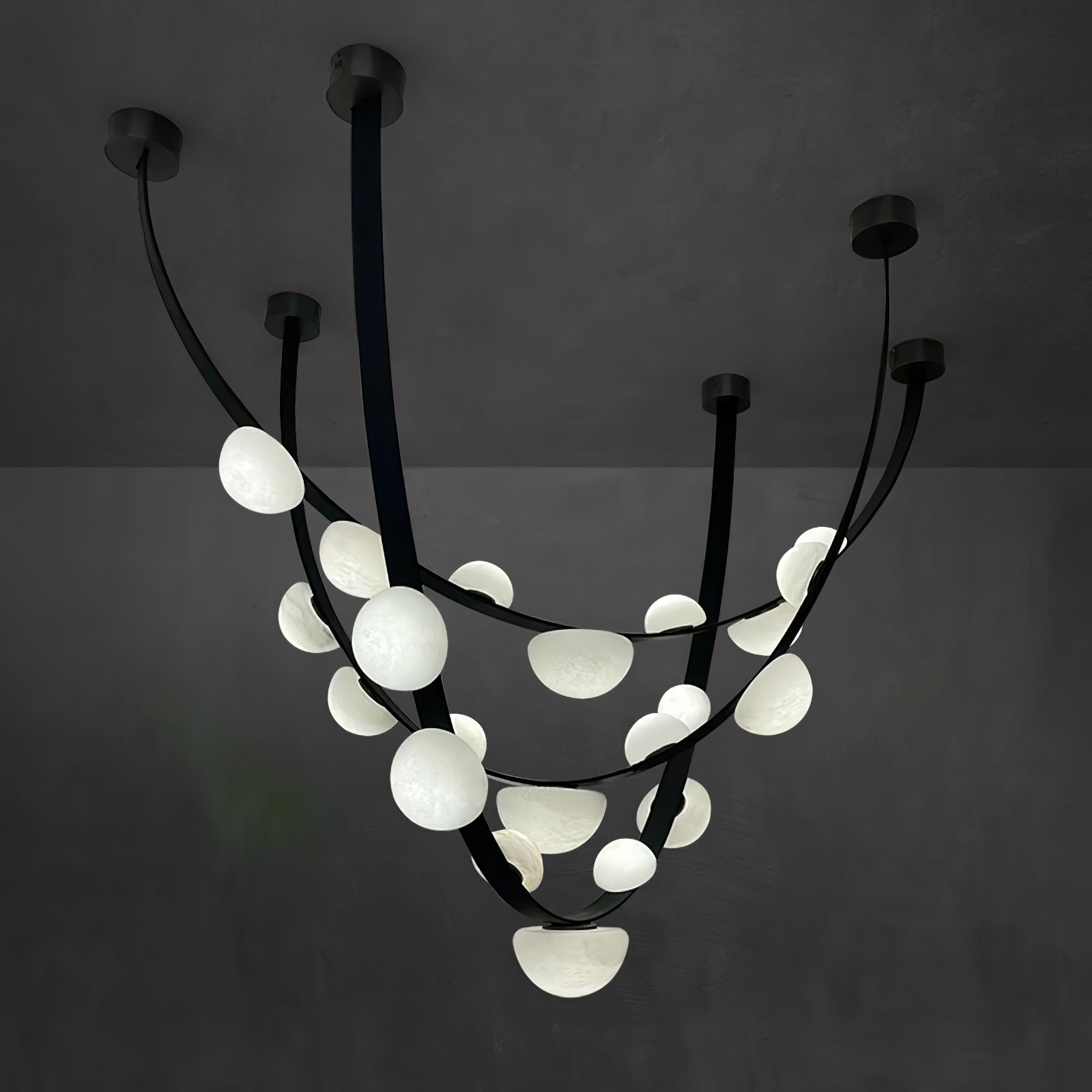 Evcaria Lustre Moderne en Albâtre