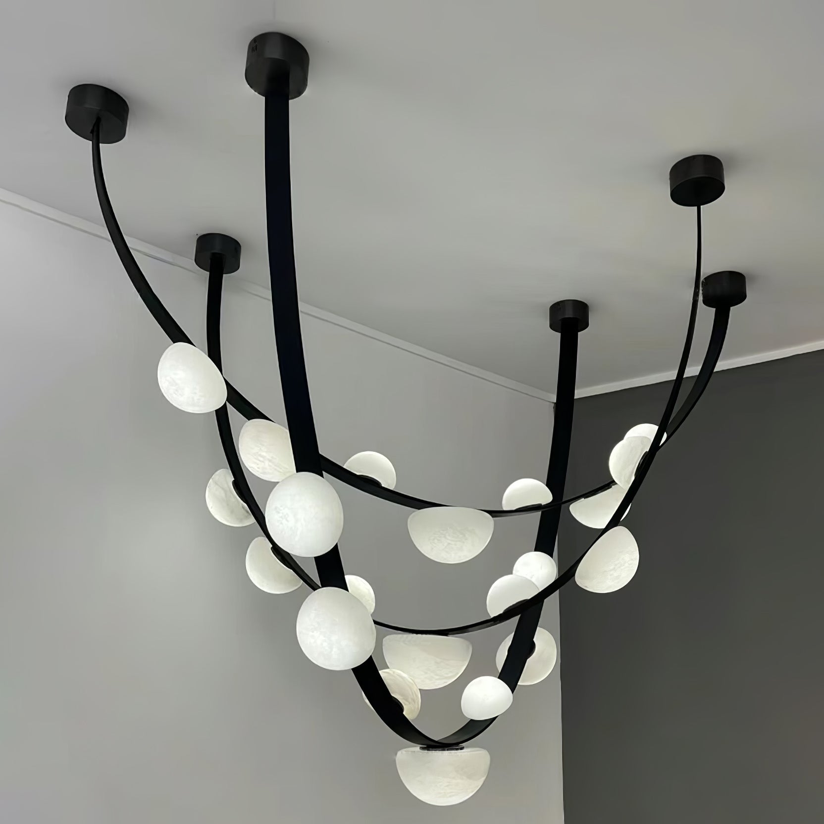 Evcaria Lustre Moderne en Albâtre