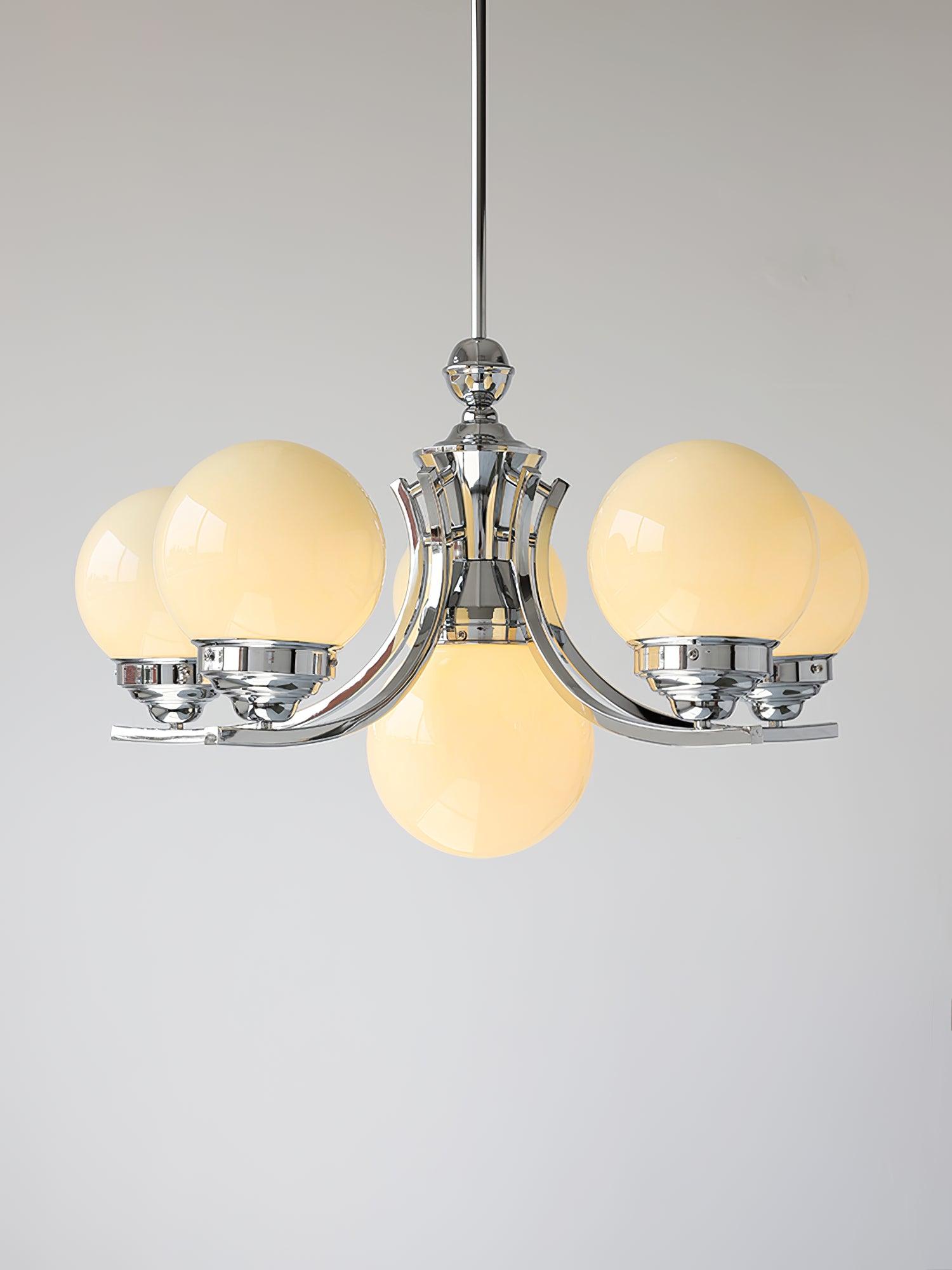 Lustra Lustre Globe Chrome Moderne 5-Lumières
