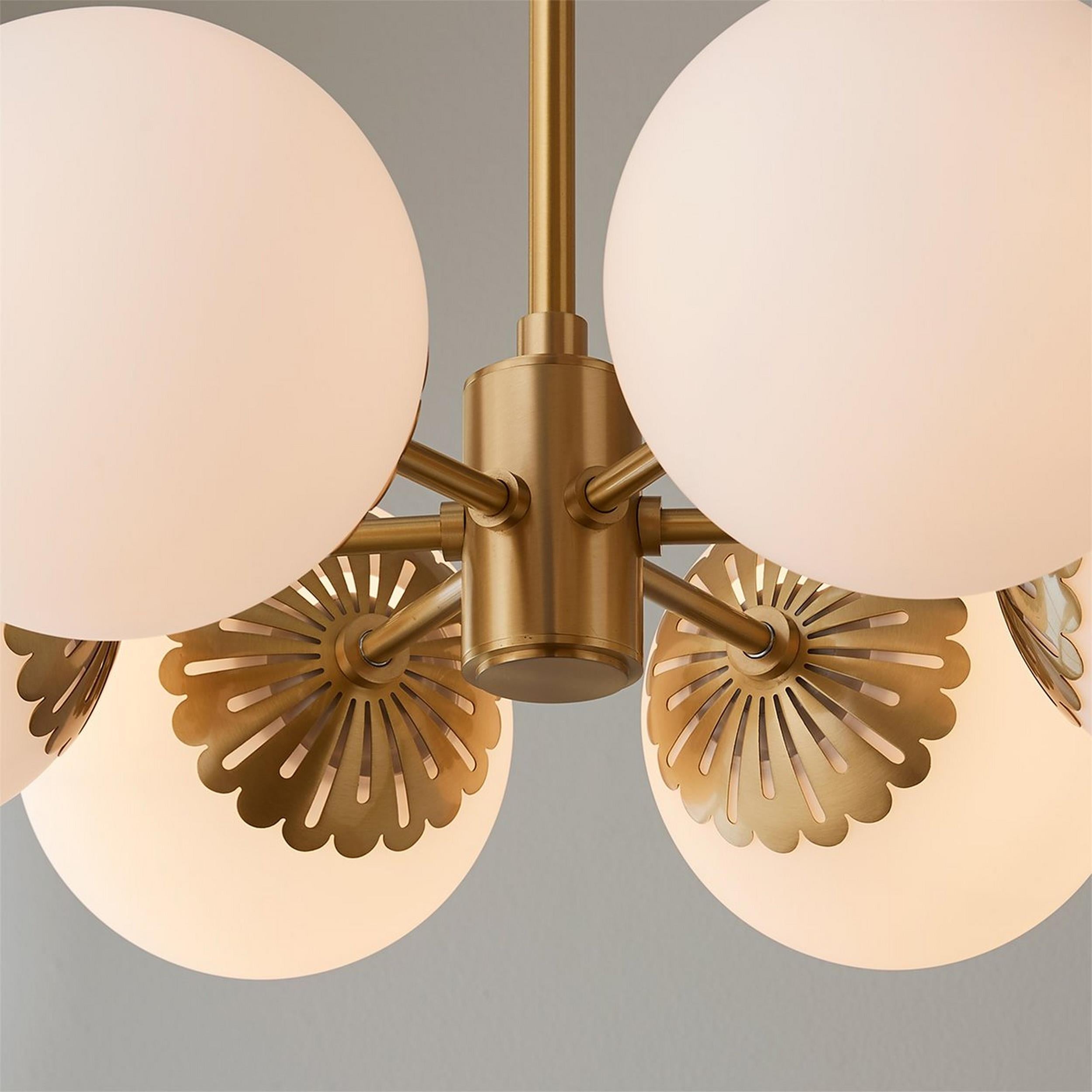 Whisper Lustre Globe Laiton Verre Minimaliste Moderne