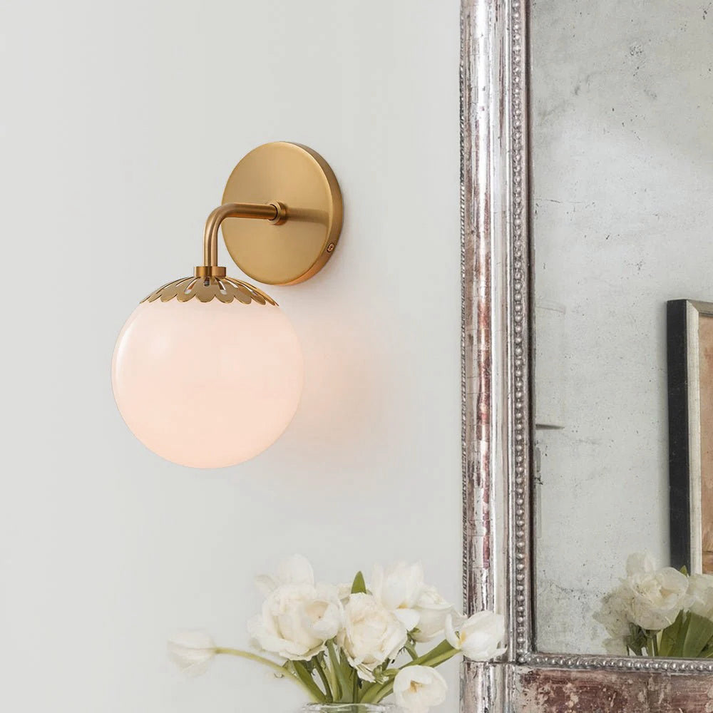 Aegis Applique Murale Globe Laiton Verre Minimaliste Moderne
