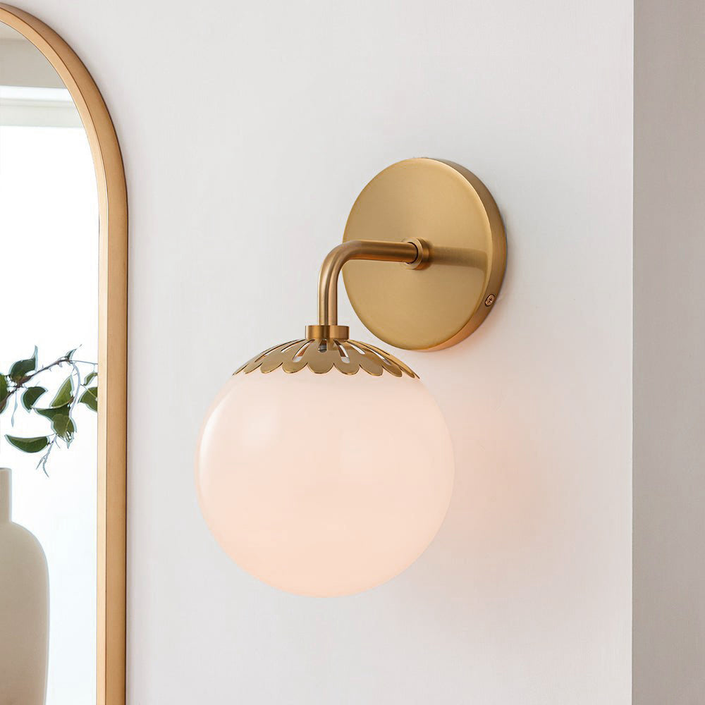 Aegis Applique Murale Globe Laiton Verre Minimaliste Moderne