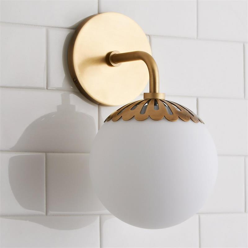 Aegis Applique Murale Globe Laiton Verre Minimaliste Moderne