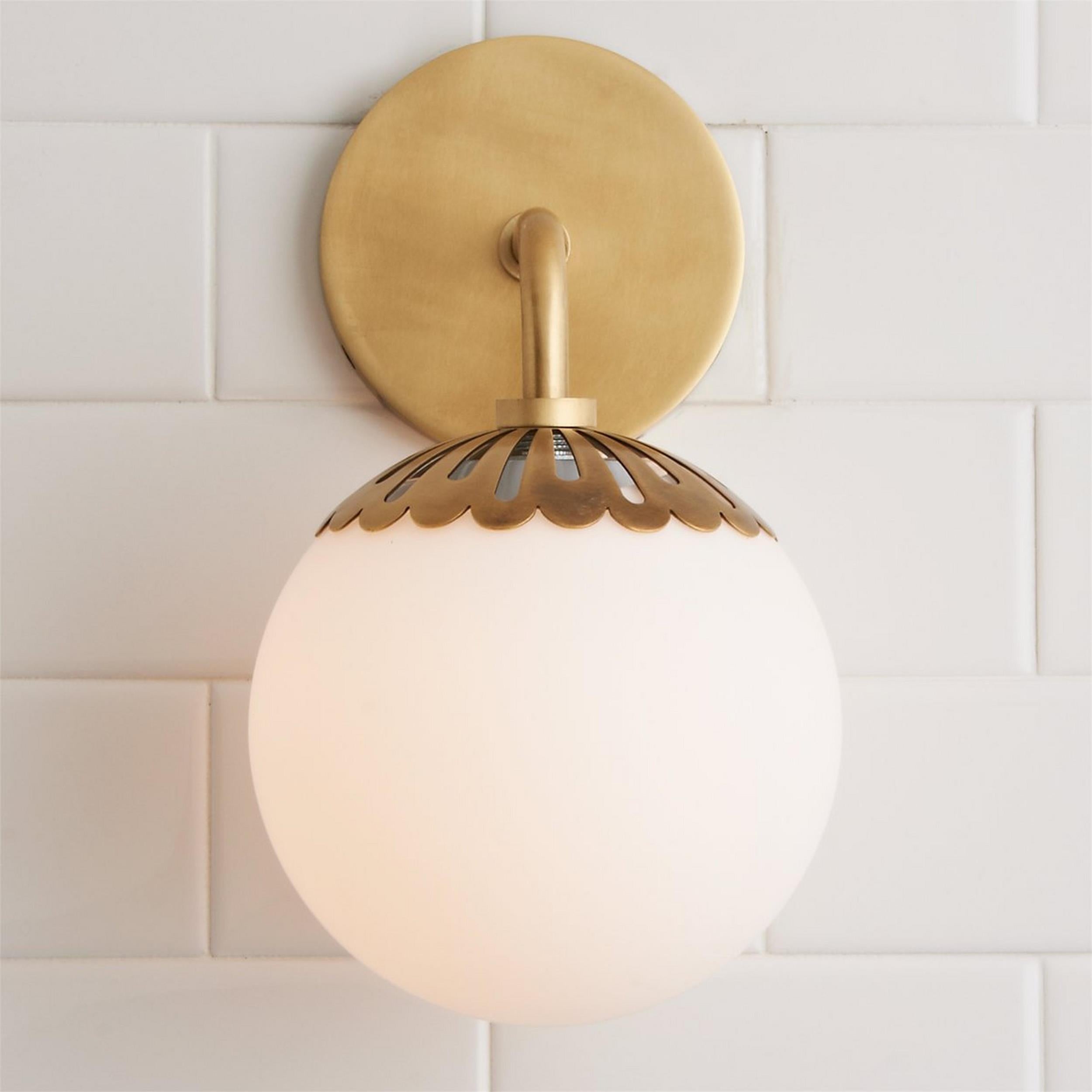 Aegis Applique Murale Globe Laiton Verre Minimaliste Moderne