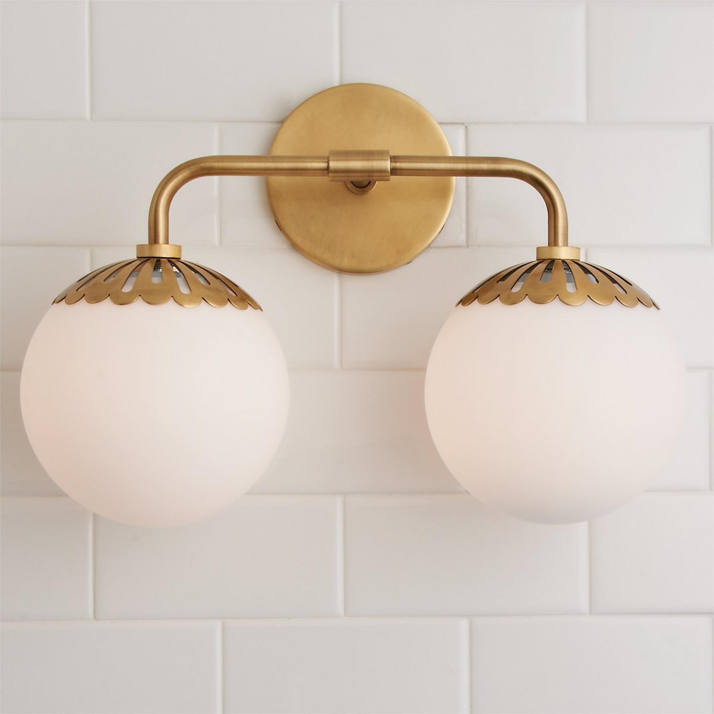 Aegis Applique Murale Globe Laiton Verre Minimaliste Moderne