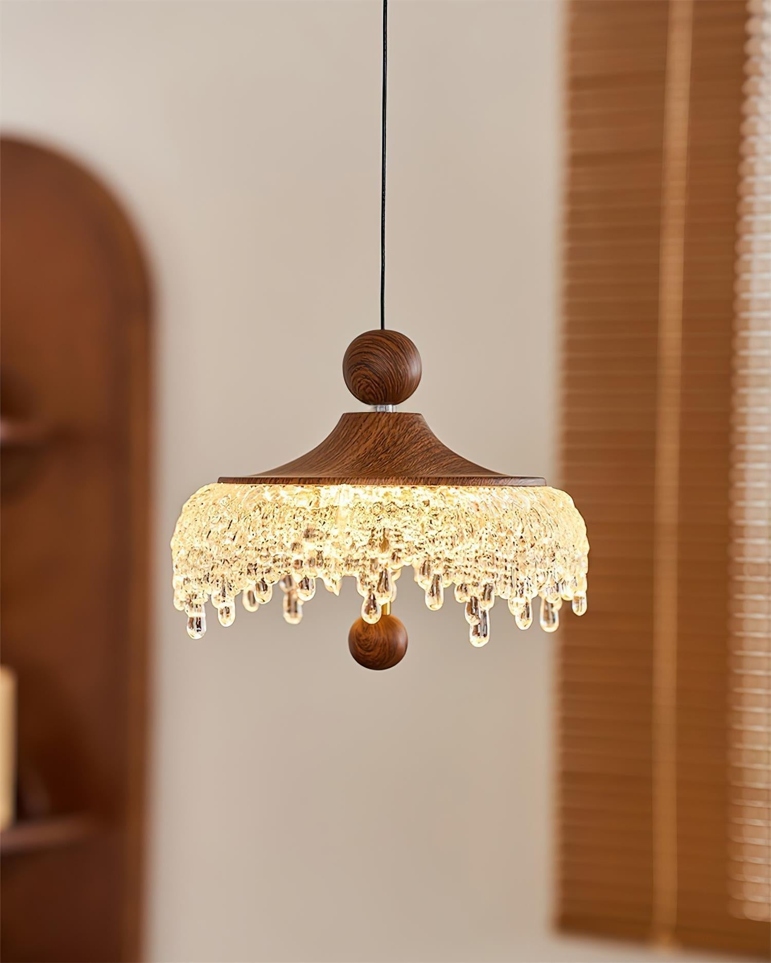 Dewdrop Suspension Élégance Cristalline Rustique