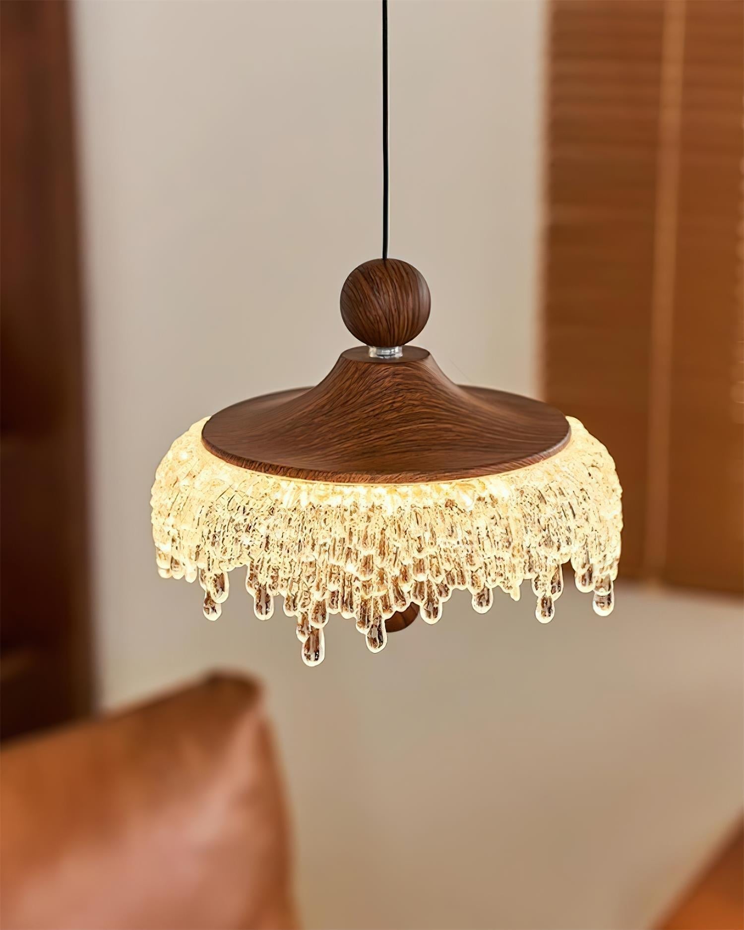 Dewdrop Suspension Élégance Cristalline Rustique