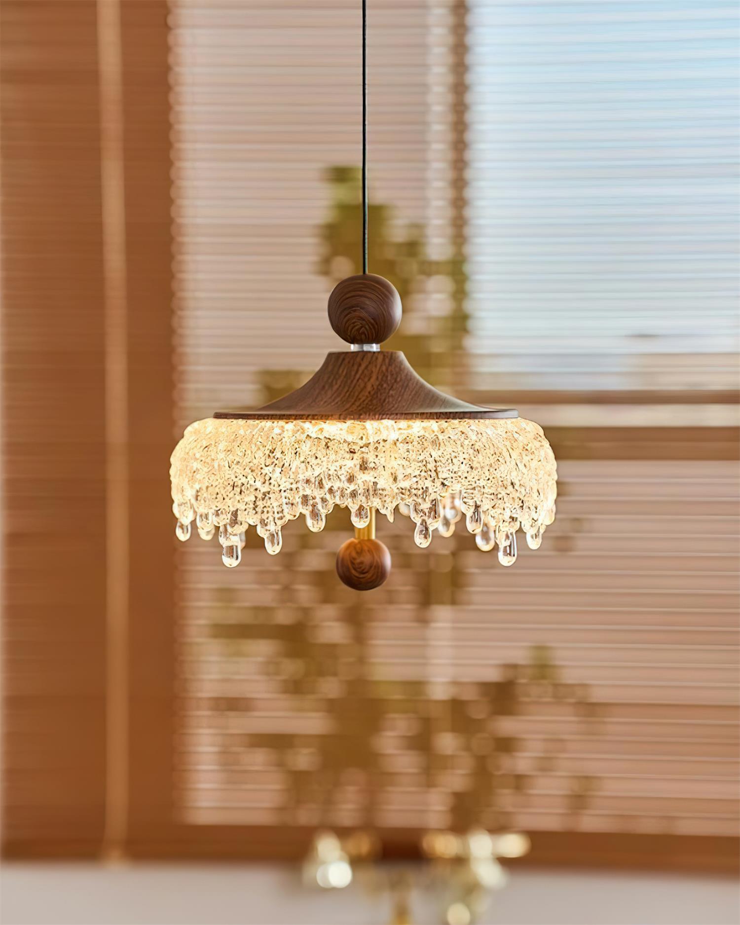 Dewdrop Suspension Élégance Cristalline Rustique