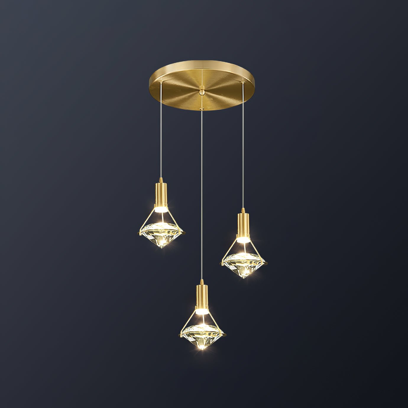 Elysianire Suspension Laiton Cristal Élégante