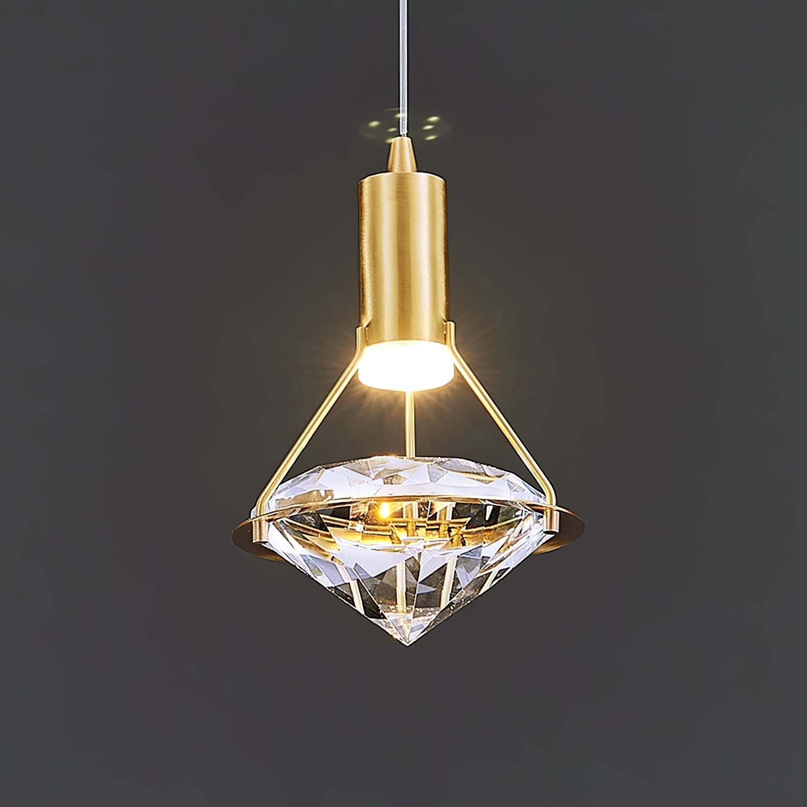Elysianire Suspension Laiton Cristal Élégante