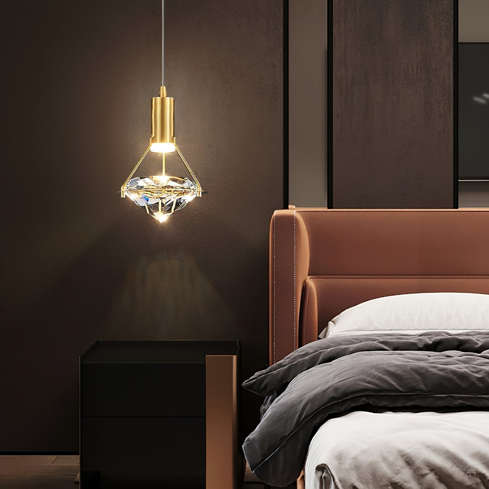 Elysianire Suspension Laiton Cristal Élégante