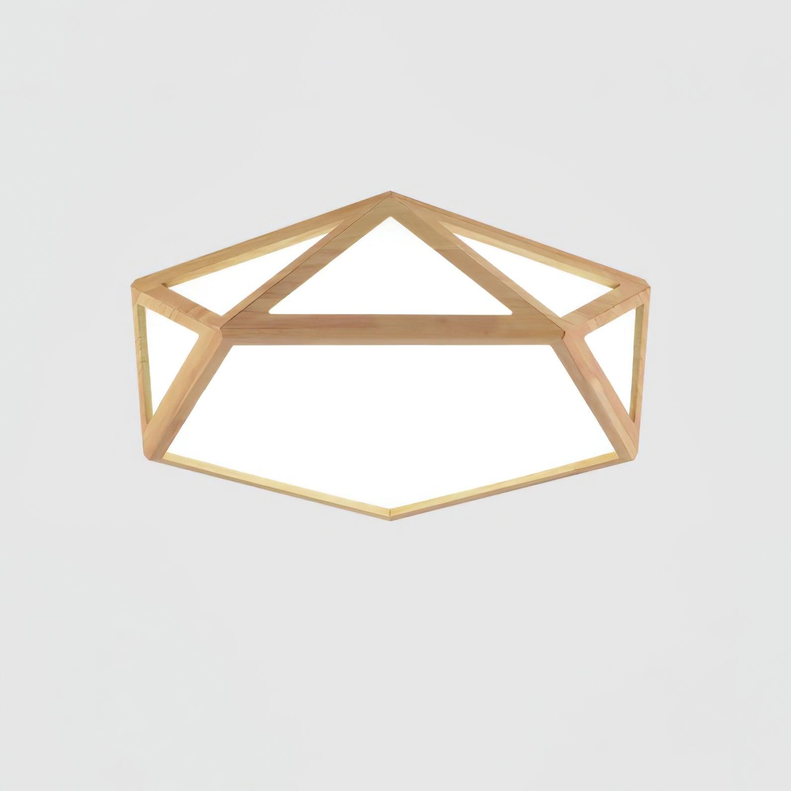 Solara Plafonnier en bois diamant géométrique moderne