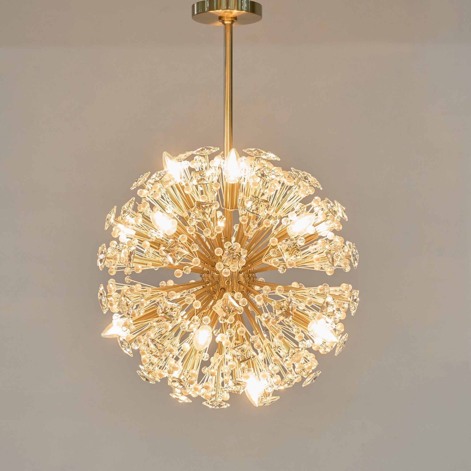 Aurora Lustre de Luxe en Métal Doré