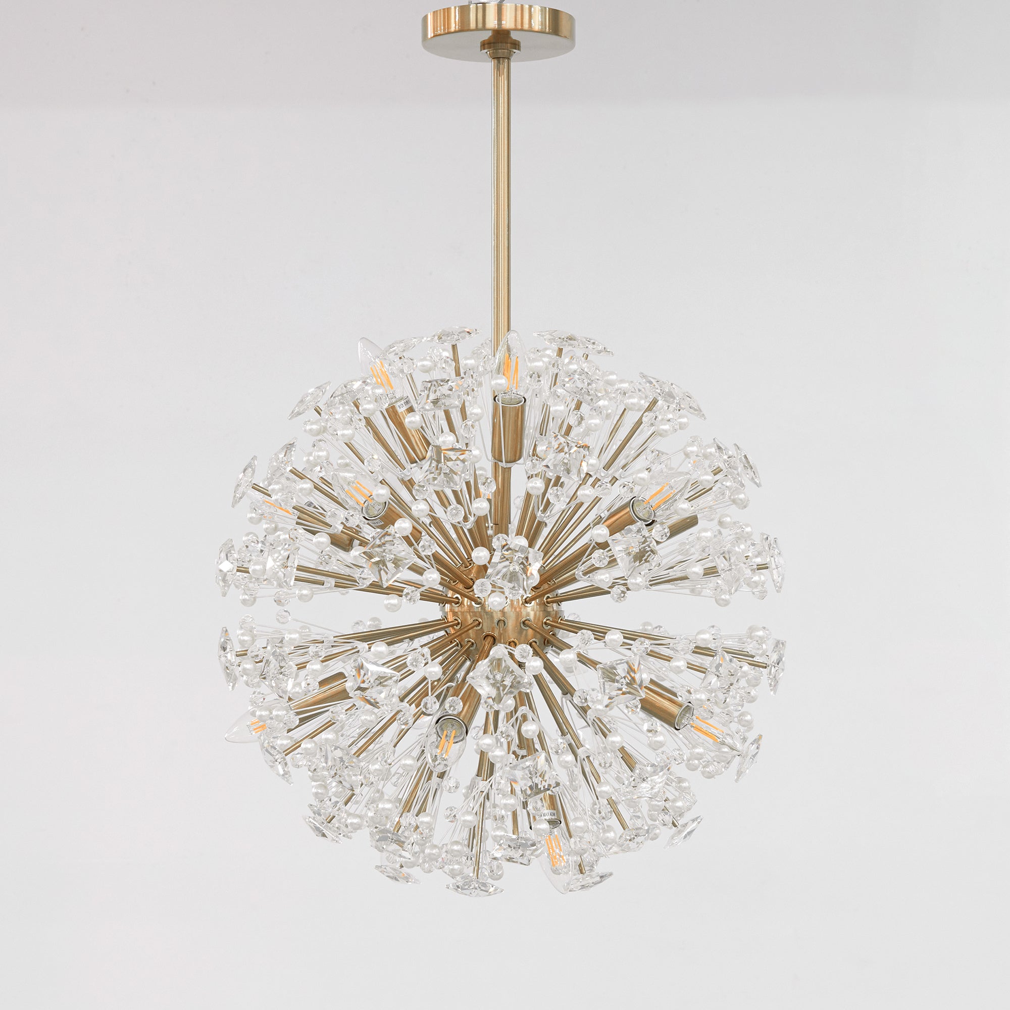 Aurora Lustre de Luxe en Métal Doré