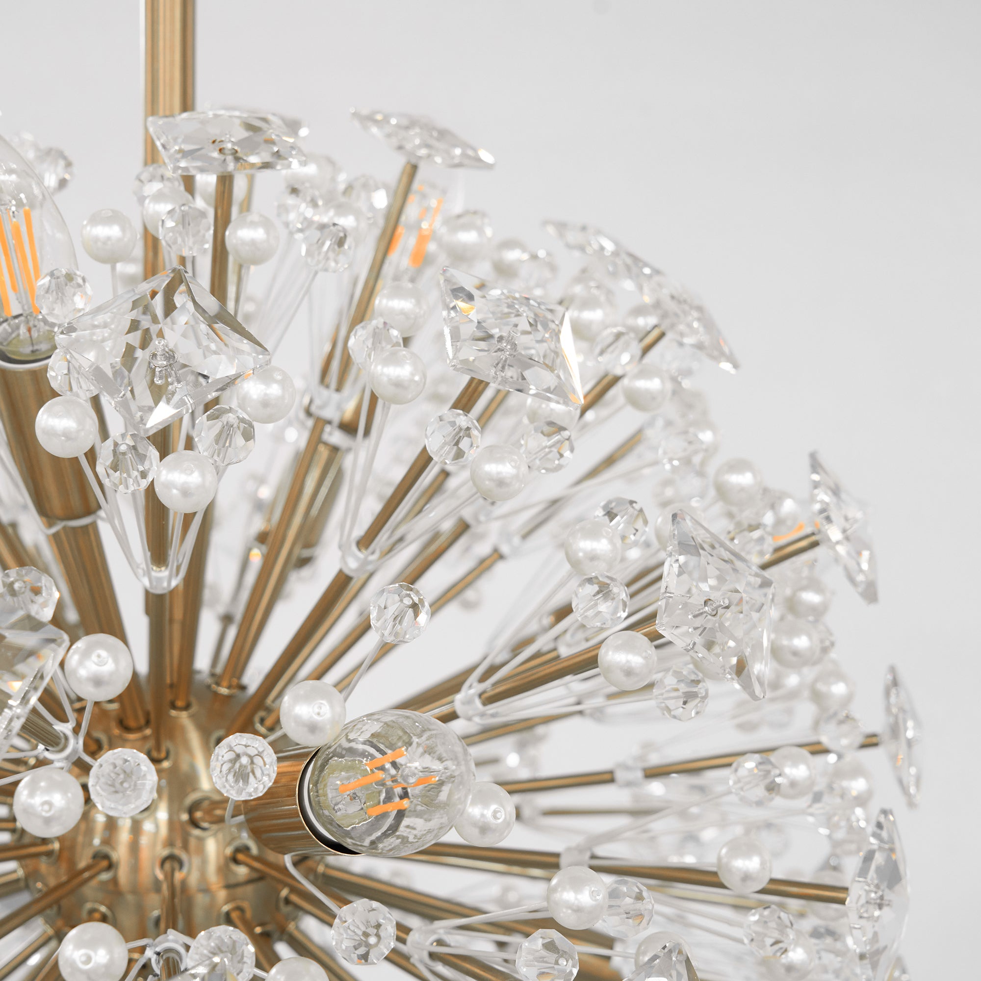 Aurora Lustre de Luxe en Métal Doré