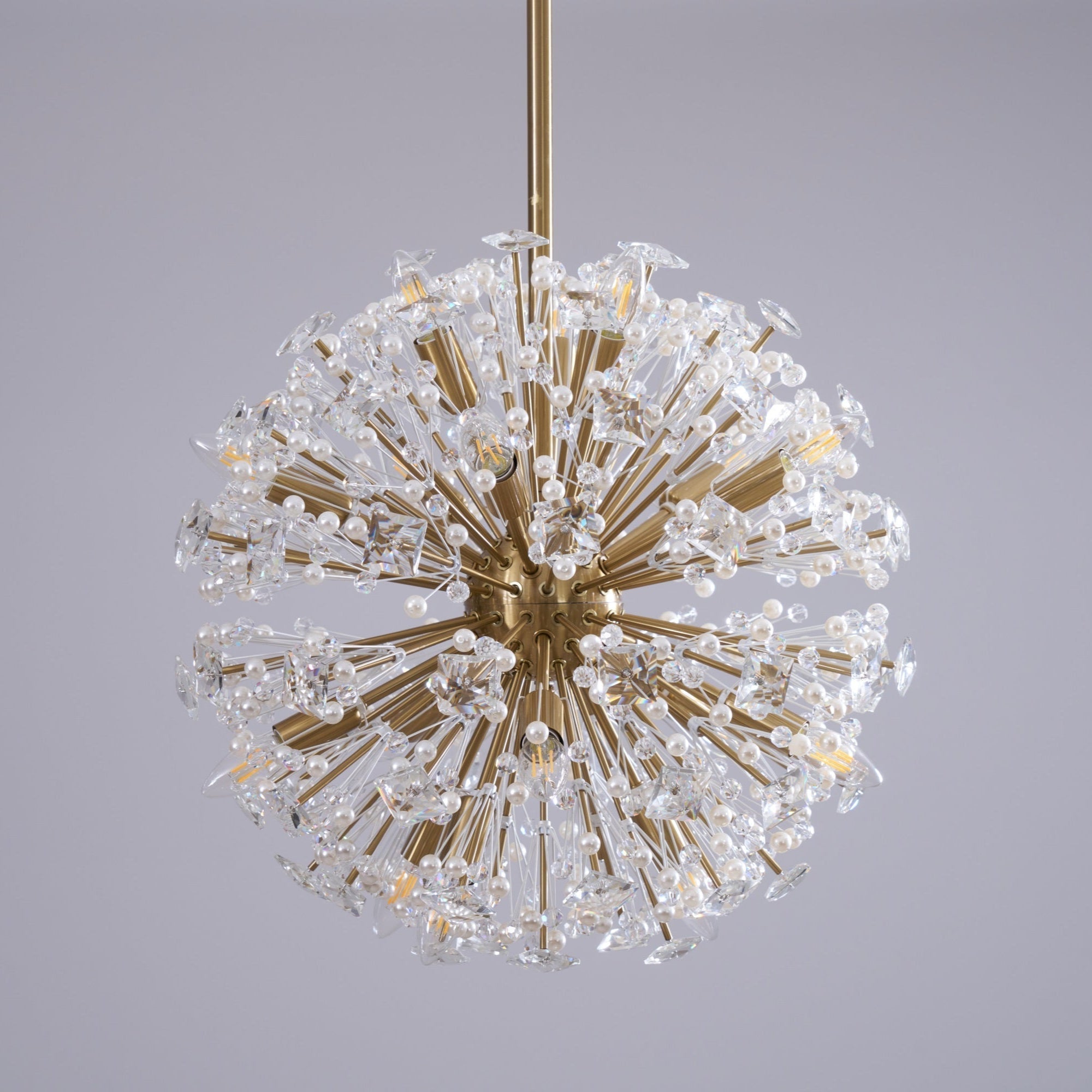 Aurora Lustre de Luxe en Métal Doré