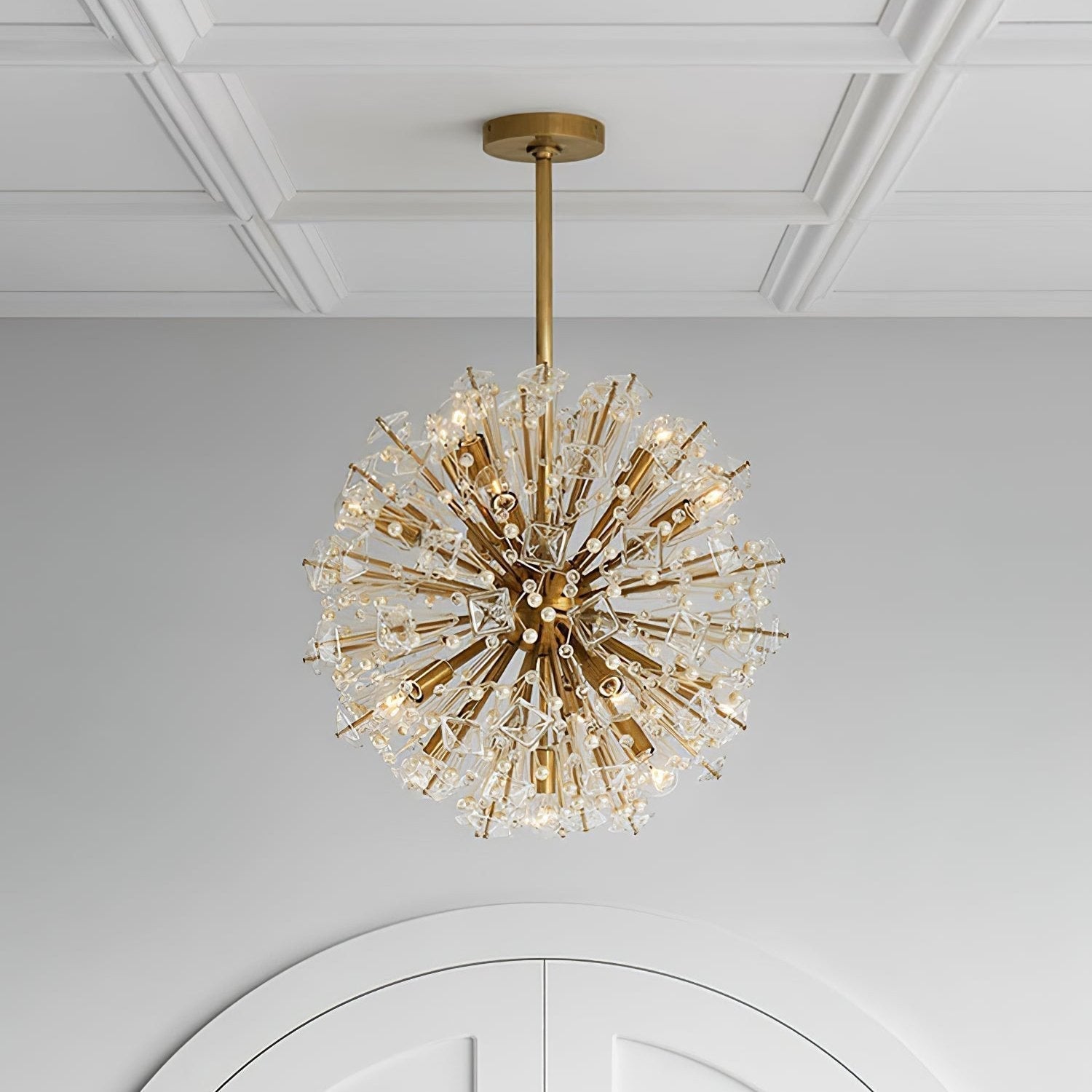 Aurora Lustre de Luxe en Métal Doré