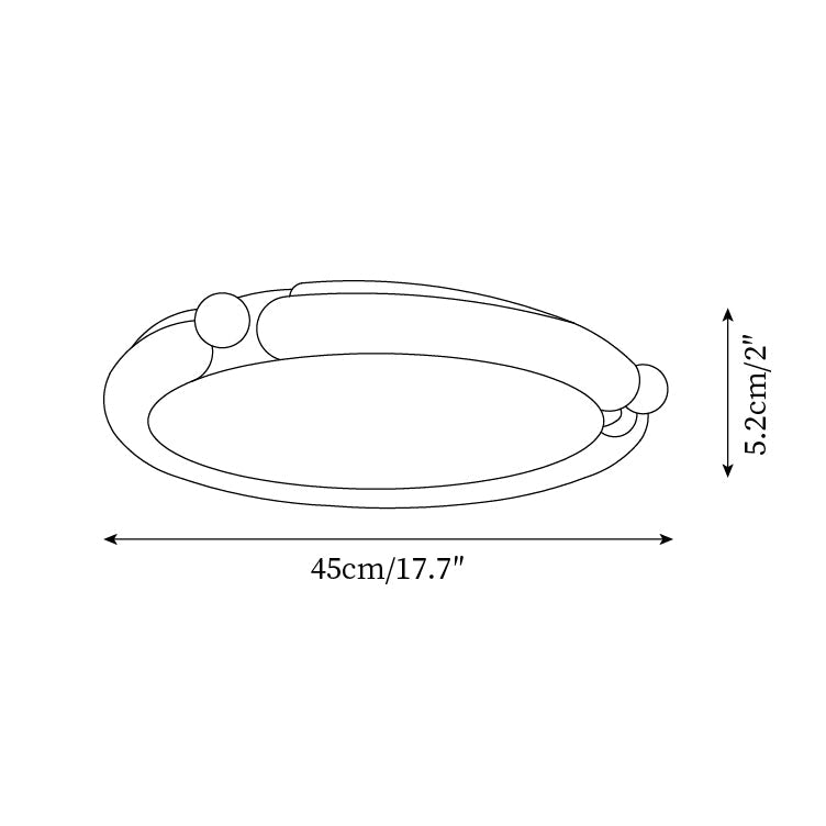 Virelli Lampe de Plafond Panneau Acrylique Rond Bois de Noyer Résine A/B Modèle Naturel