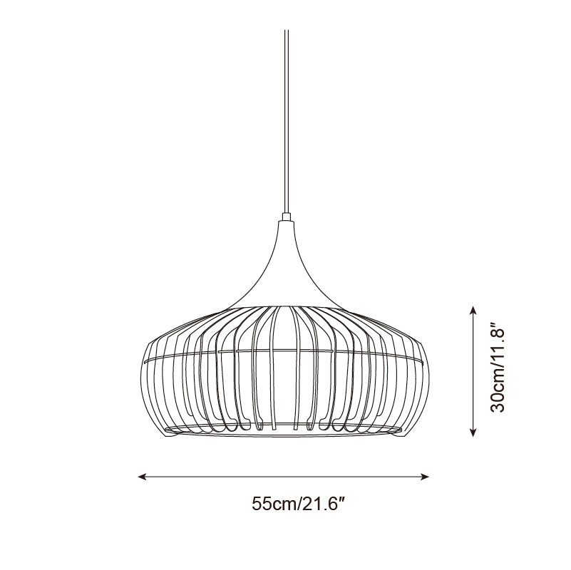 Zivora Suspension Bambou Rattan Naturel