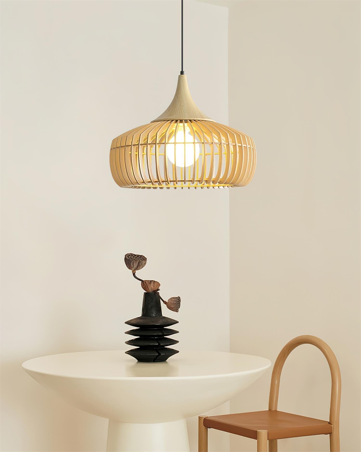 Zivora Suspension Bambou Rattan Naturel