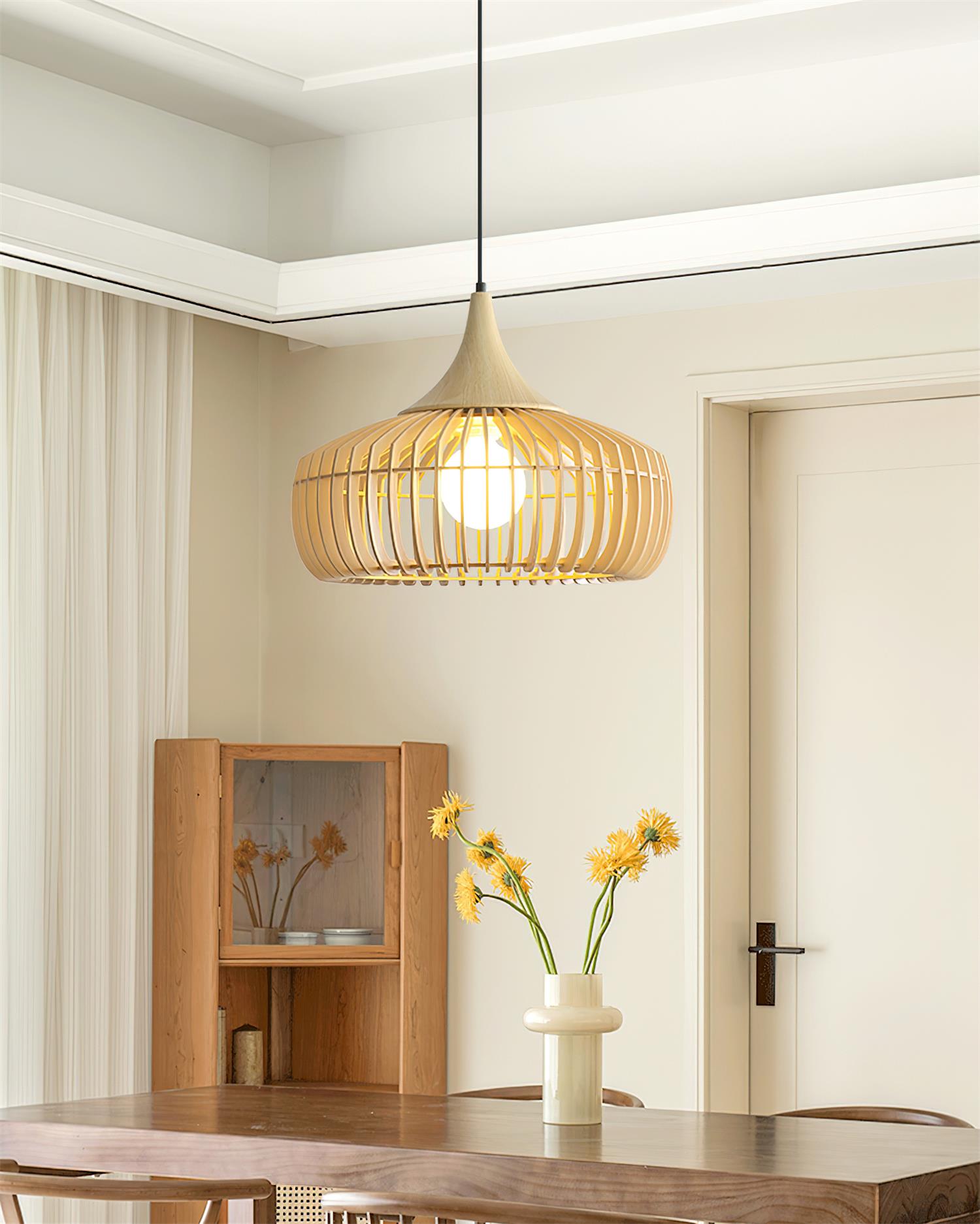 Zivora Suspension Bambou Rattan Naturel
