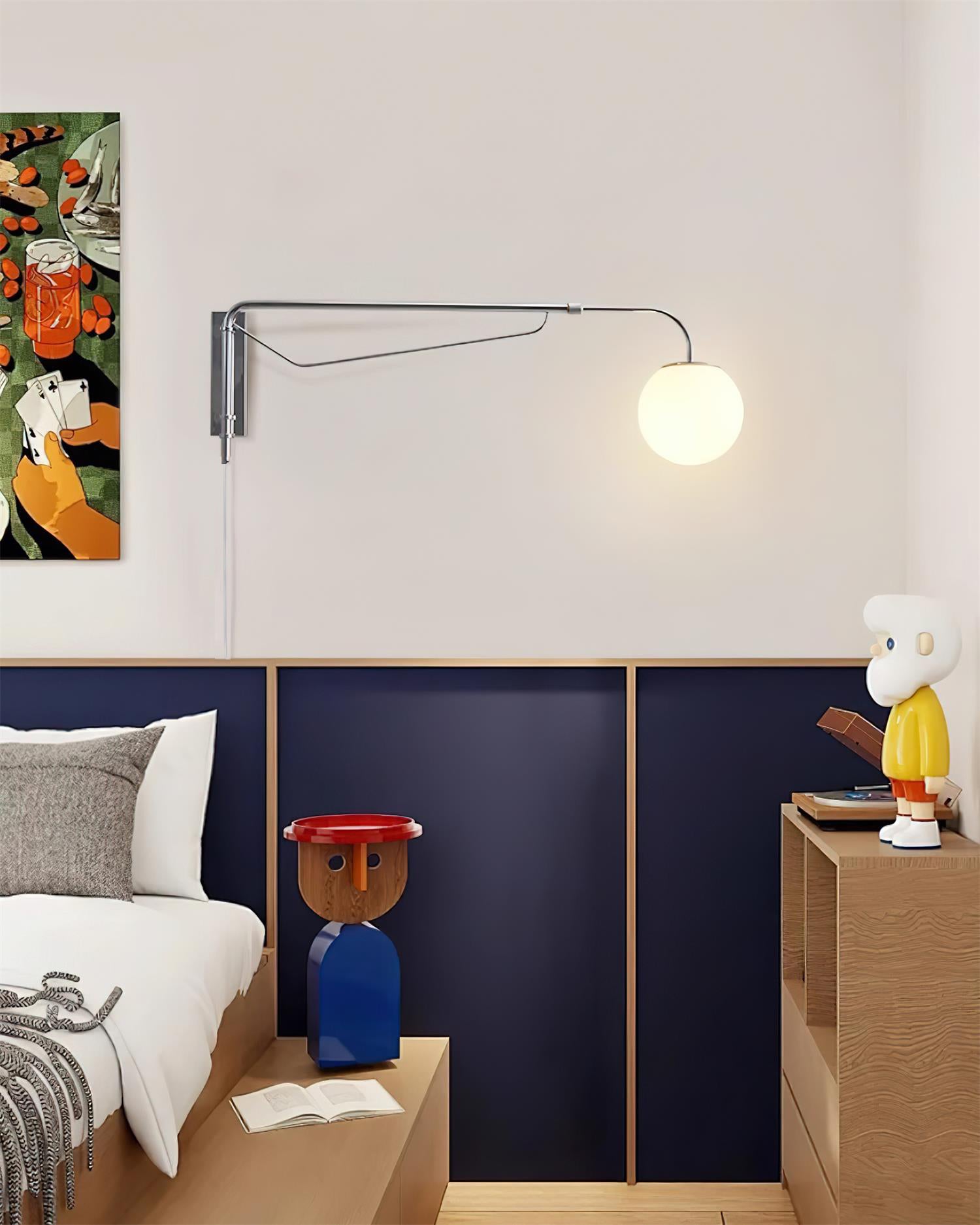 Orbit Applique Murale Métal À Bras Pivotant Moderne