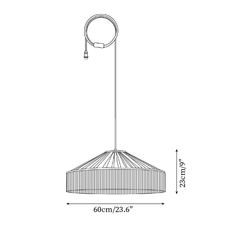 Serenya Suspension Franges Tissu Vintage