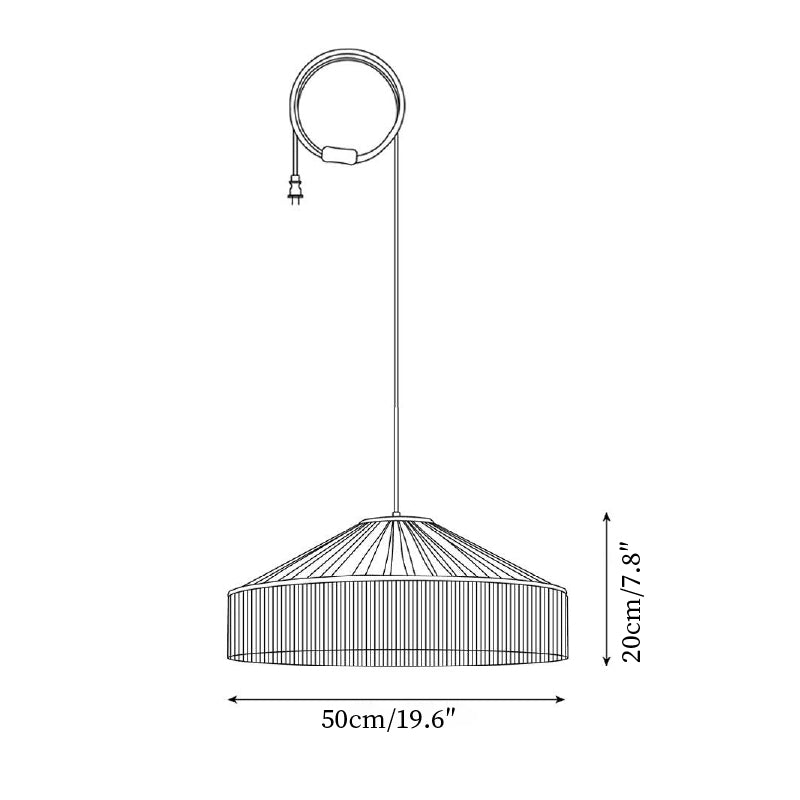 Serenya Suspension Franges Tissu Vintage