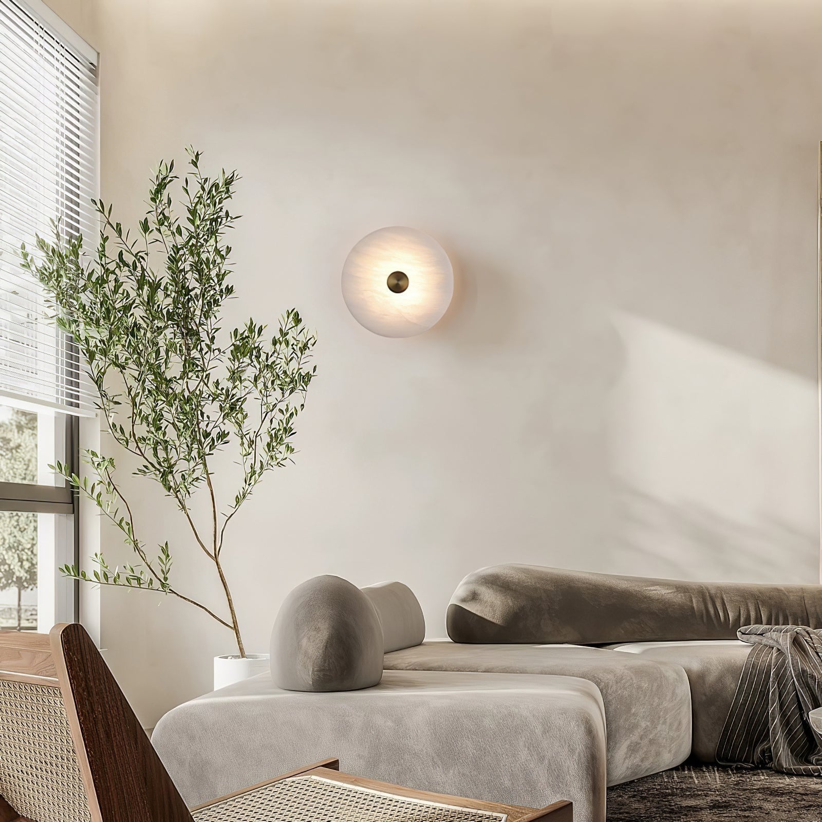Selina Minimaliste Albâtre Plafonnier