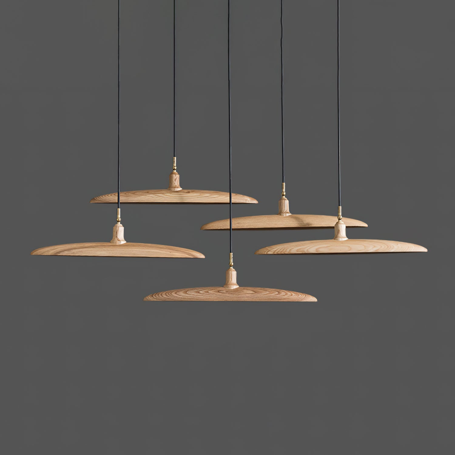 Zelirira Lame Bois Pendentif Lumière