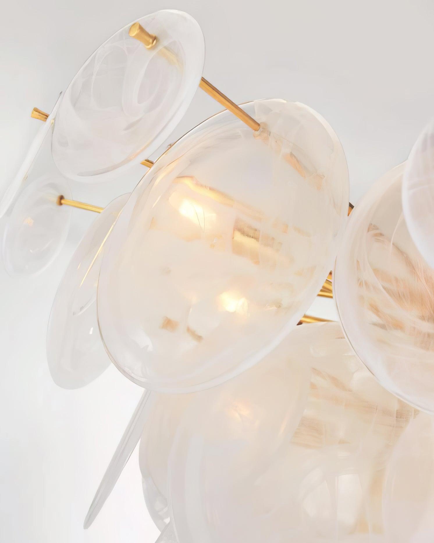 Olvynis Lustre en Cristal et Laiton avec Disques Luxueux