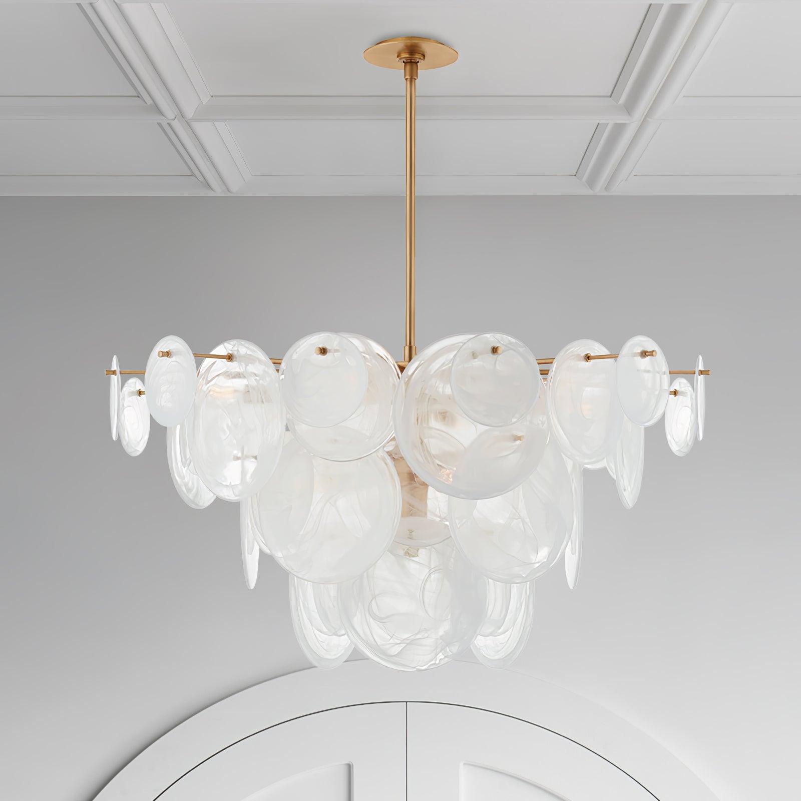 Olvynis Lustre en Cristal et Laiton avec Disques Luxueux
