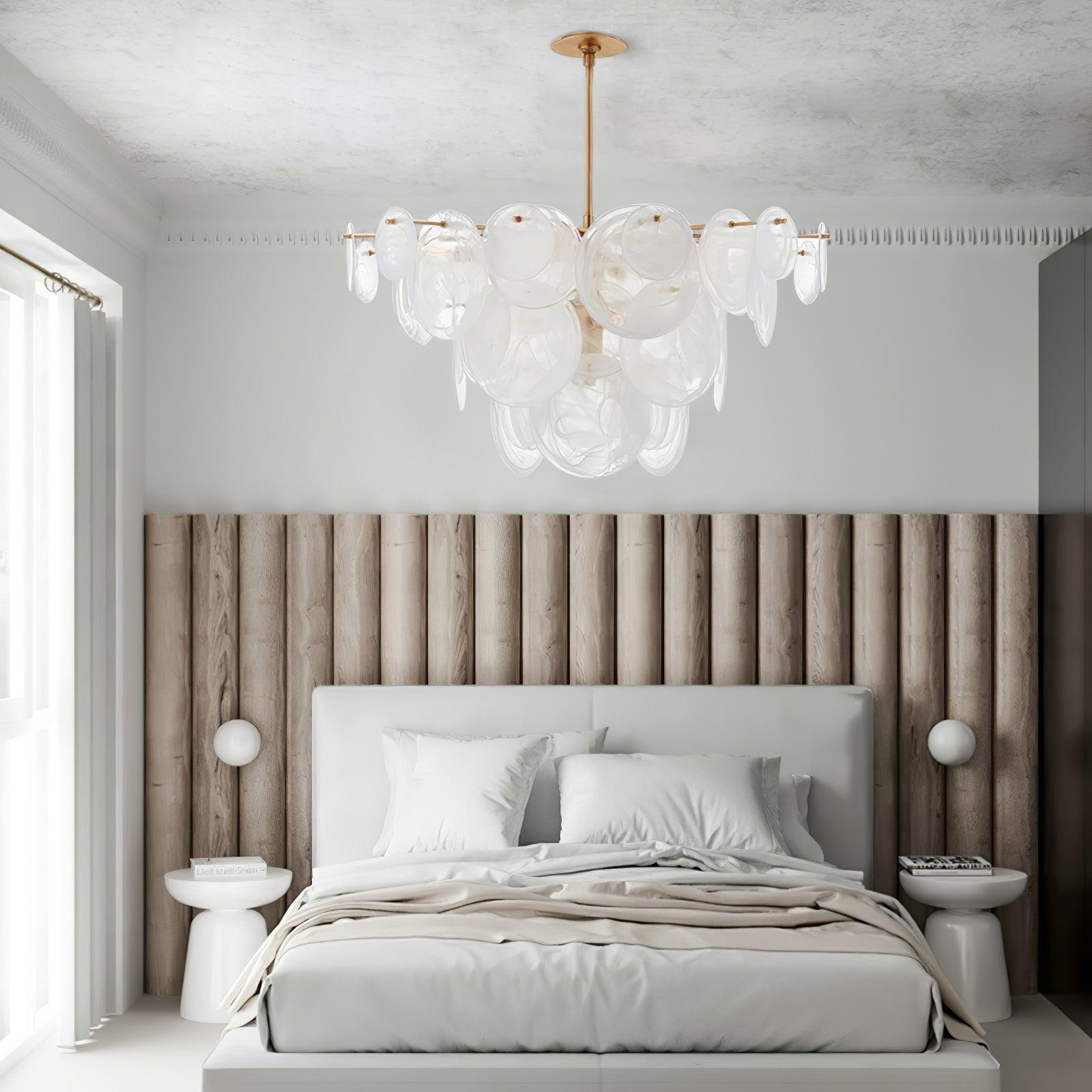 Olvynis Lustre en Cristal et Laiton avec Disques Luxueux