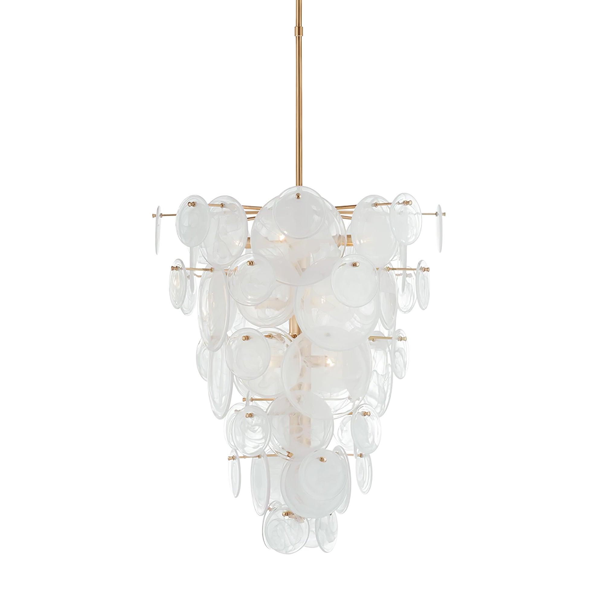Olvynis Lustre en Cristal et Laiton avec Disques Luxueux