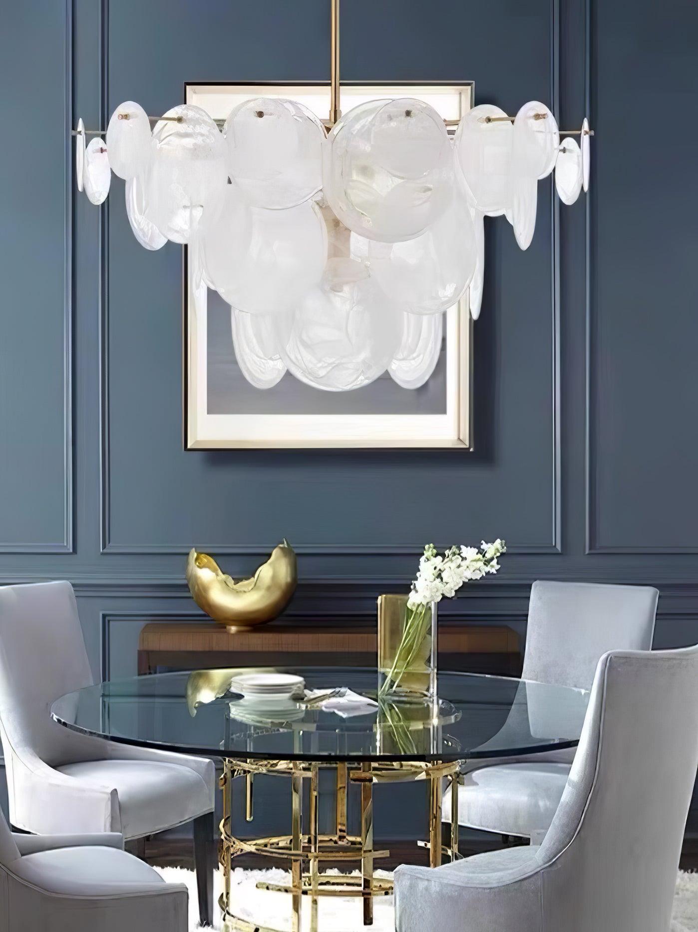 Olvynis Lustre en Cristal et Laiton avec Disques Luxueux