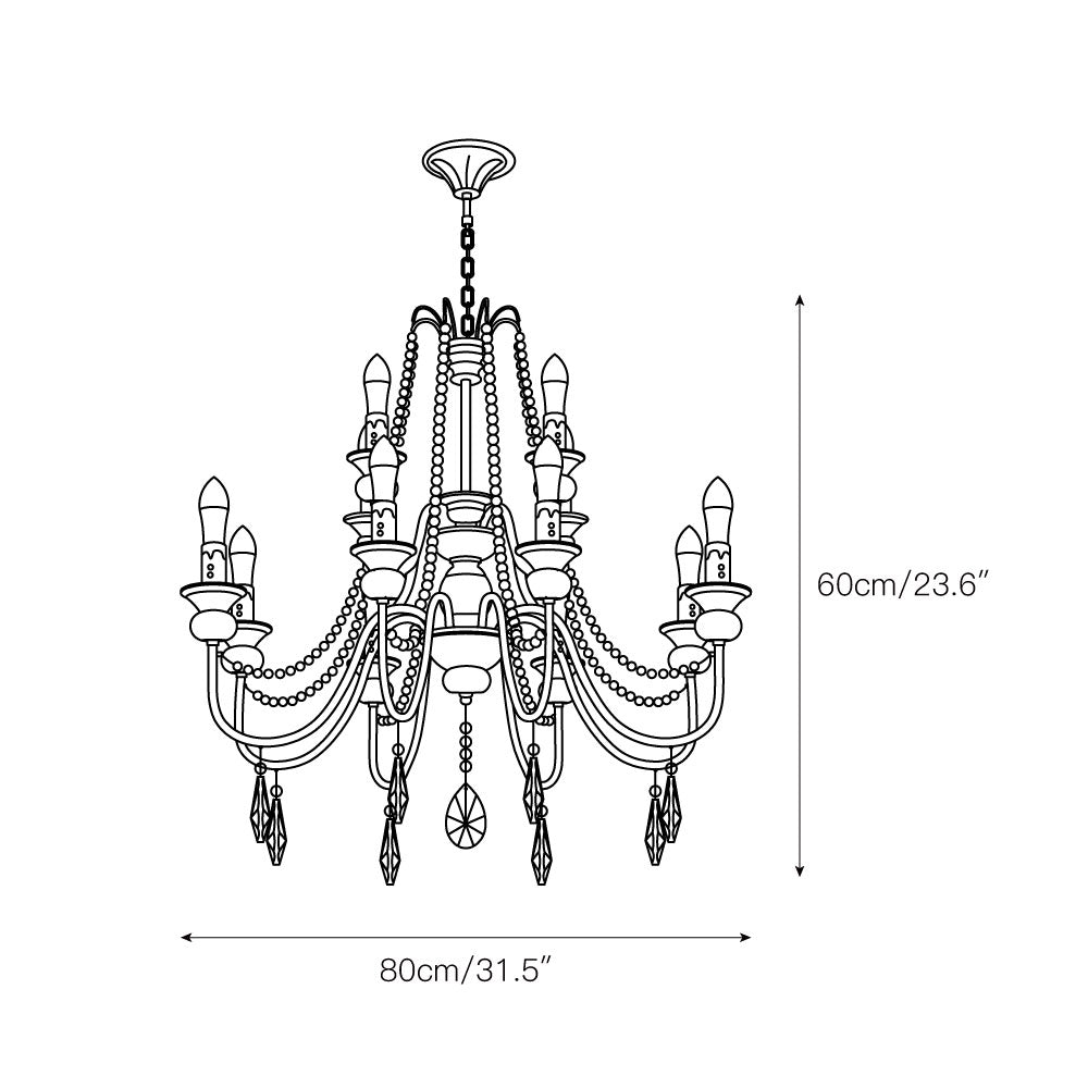 Mote Lustre Laiton Cristal Luxe Postmoderne