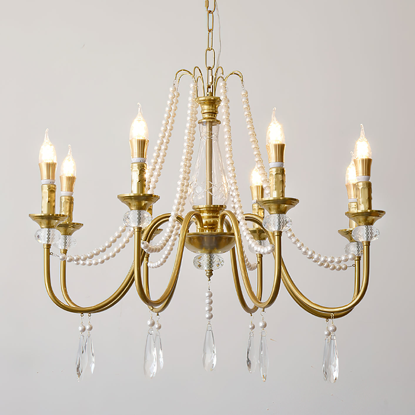 Mote Lustre Laiton Cristal Luxe Postmoderne
