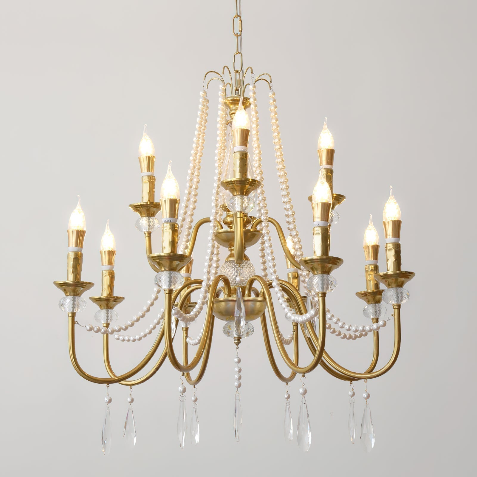 Mote Lustre Laiton Cristal Luxe Postmoderne