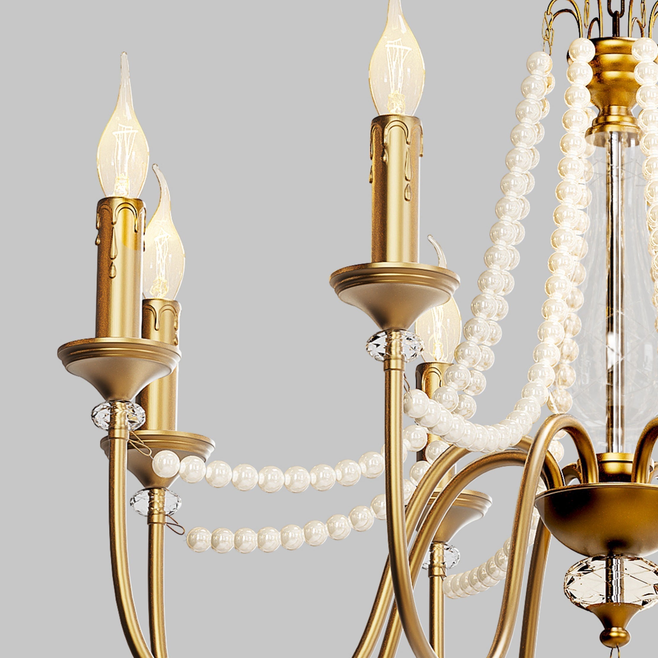 Mote Lustre Laiton Cristal Luxe Postmoderne