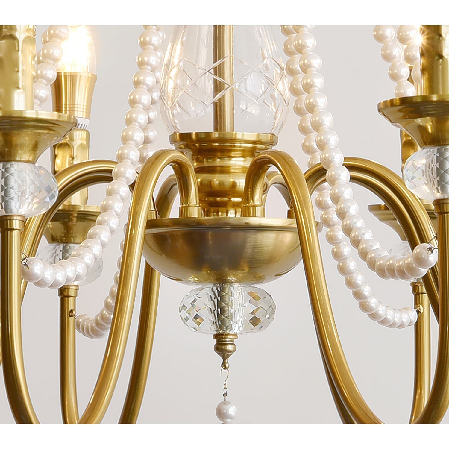 Mote Lustre Laiton Cristal Luxe Postmoderne