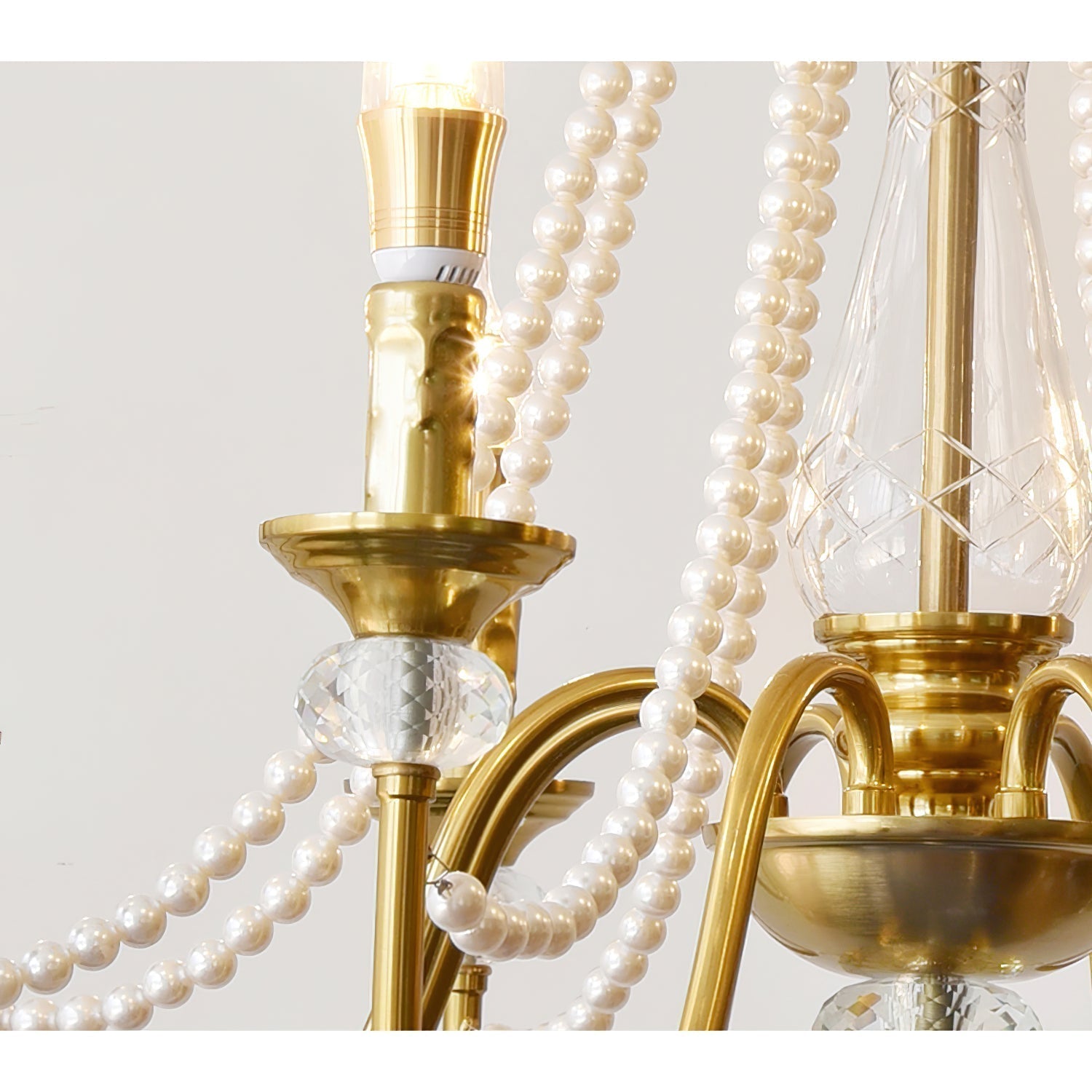 Mote Lustre Laiton Cristal Luxe Postmoderne