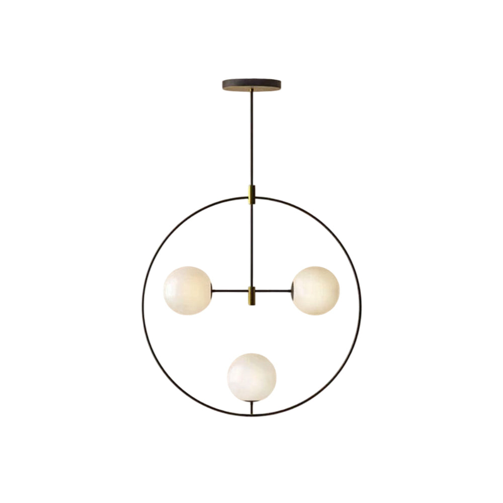 Nexus Lustre Ronde Laiton Verre Minimaliste Moderne
