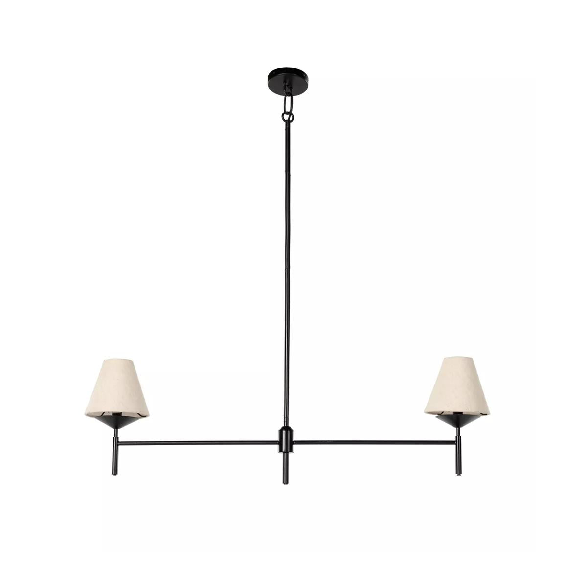 Ulphaa Lustre Tissu Noir Industriel Vintage