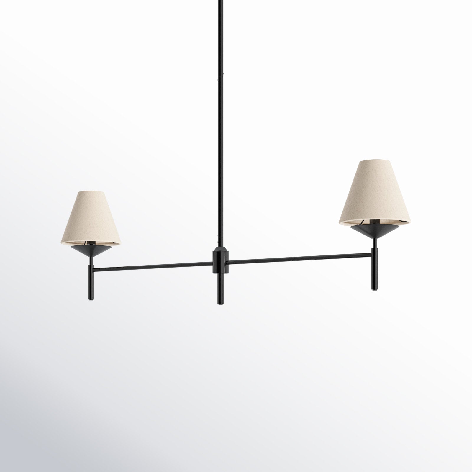 Ulphaa Lustre Tissu Noir Industriel Vintage
