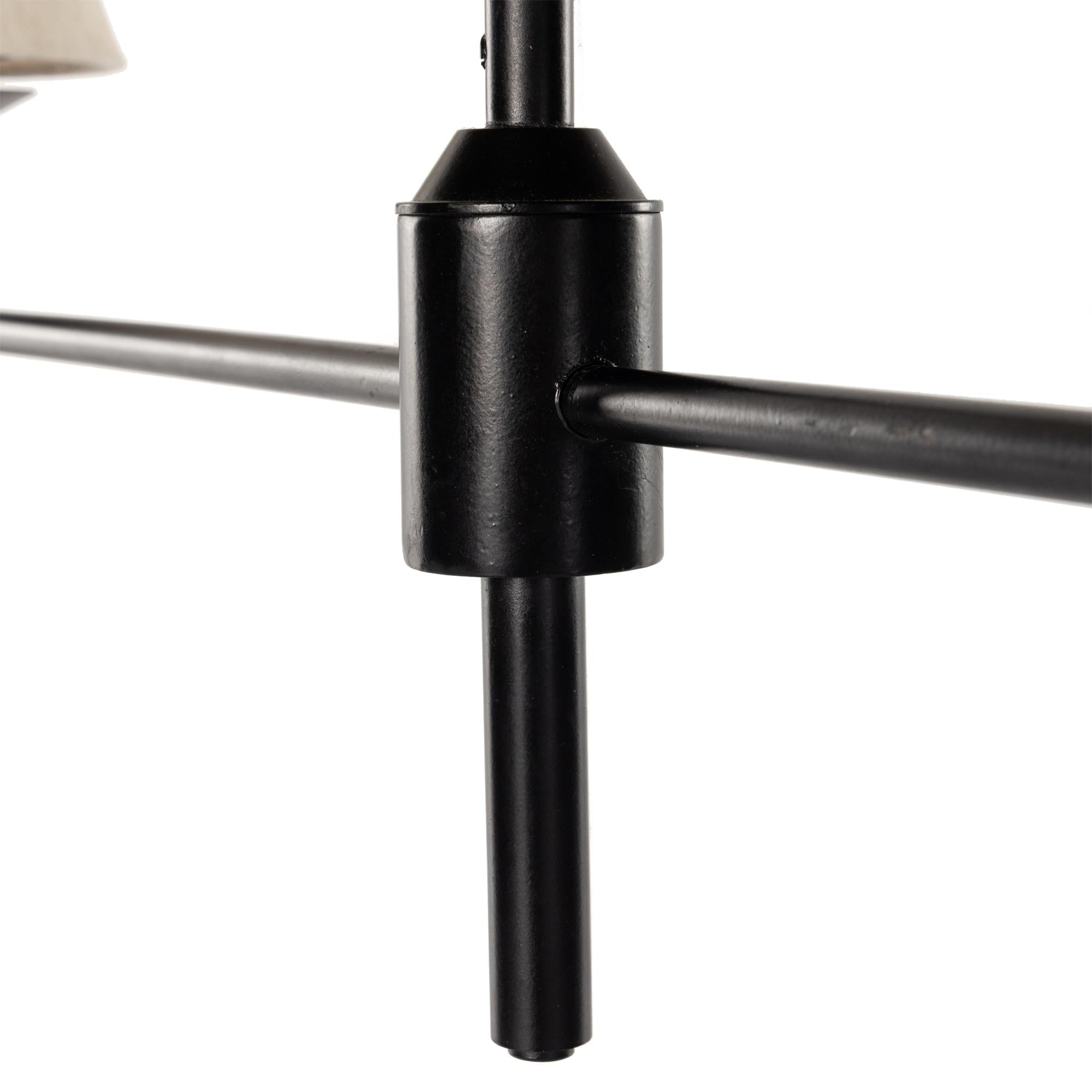 Ulphaa Lustre Tissu Noir Industriel Vintage