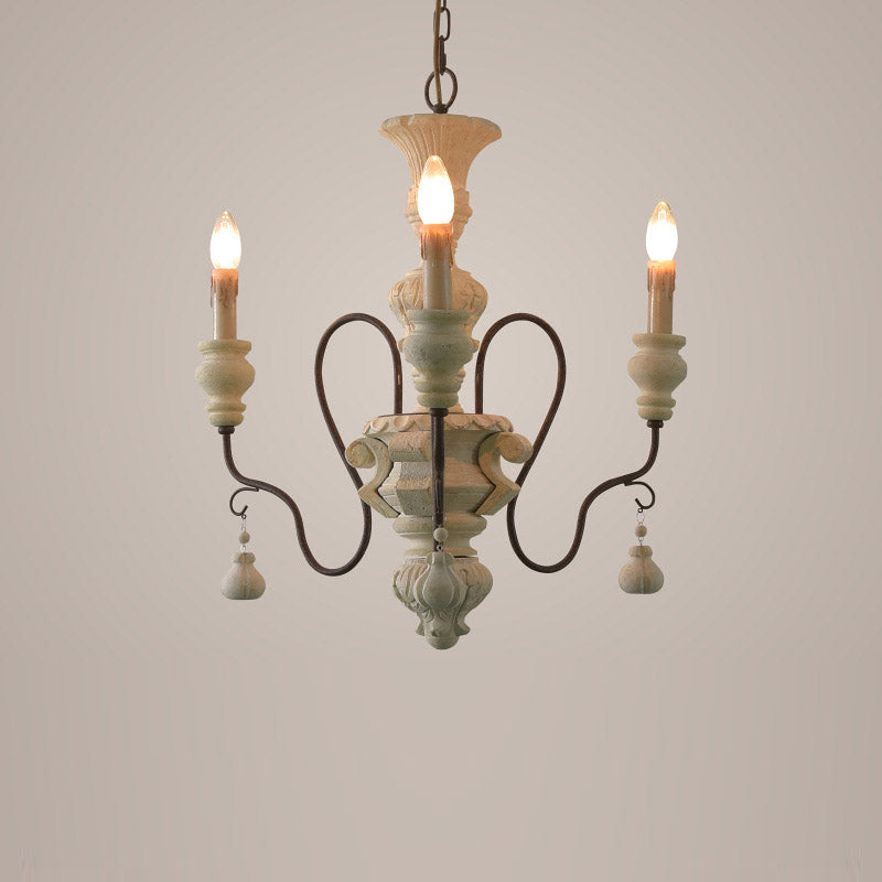 Quartz Lustre Bois Métal Luxe Campagne Salon