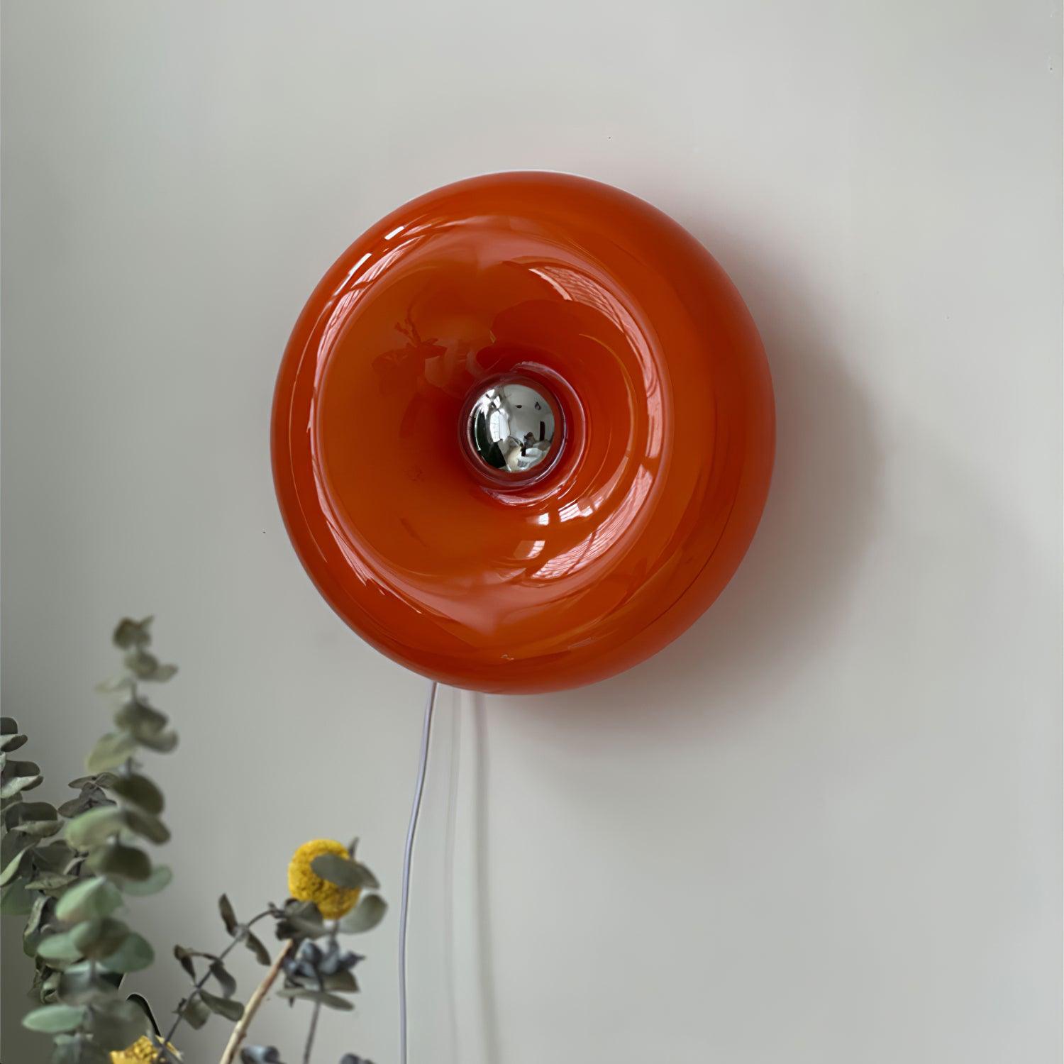 Donuts Applique murale rétro orange