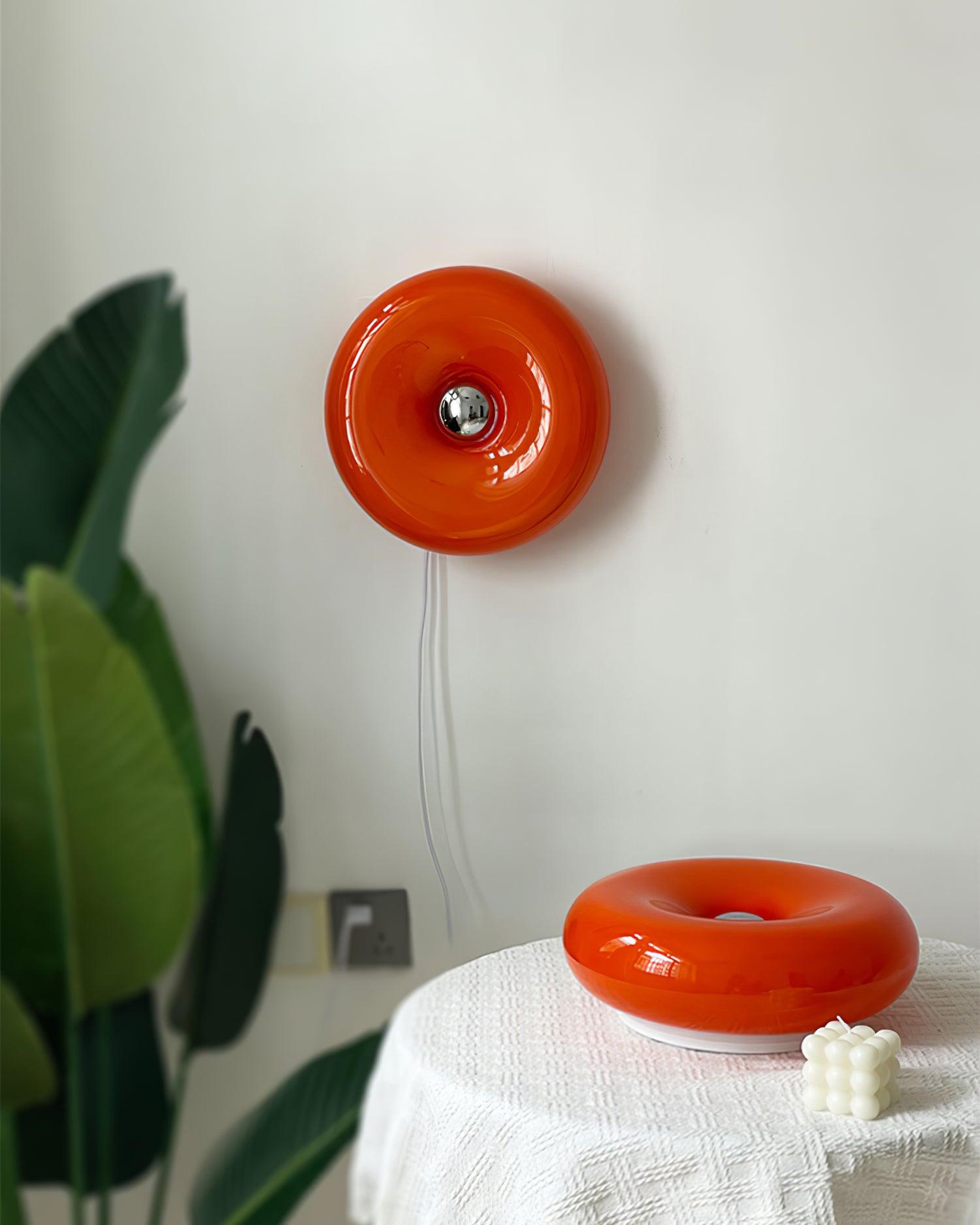 Donuts Applique murale rétro orange
