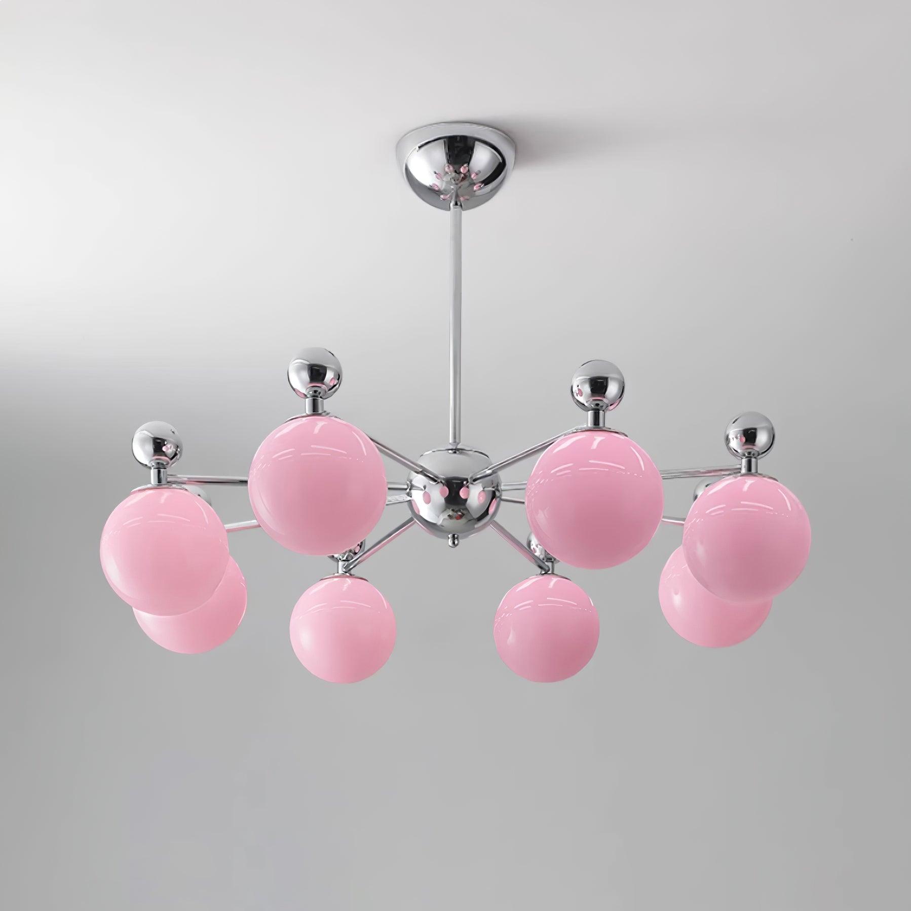 Dori Lustre Disposition de Globes en Verre Rose